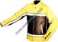 Chaqueta NUEVA de cuero amarilla y negra para moto